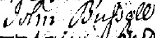 Signature of John Bussell