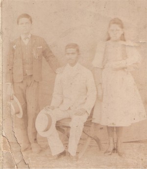 Caption at back of photo reads: Mick Rabel, friend, Caroline Rabel taken at Dindigul